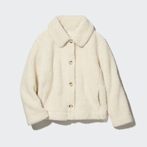 Uniqlo Pile Lined Fleece Jacket - Off White